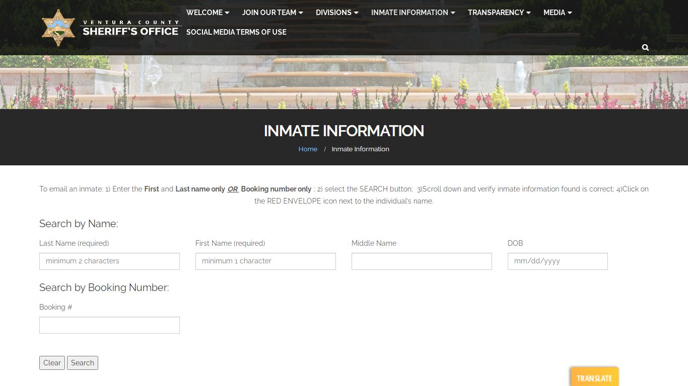 Inmate Information - Ventura County Sheriff's Office